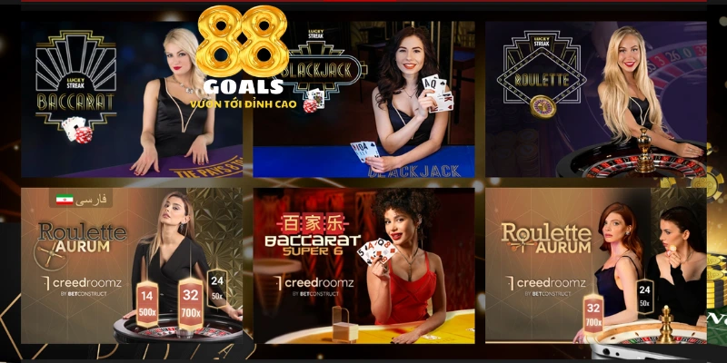 các sảnh cá cược tại nhà cái 88Goals
